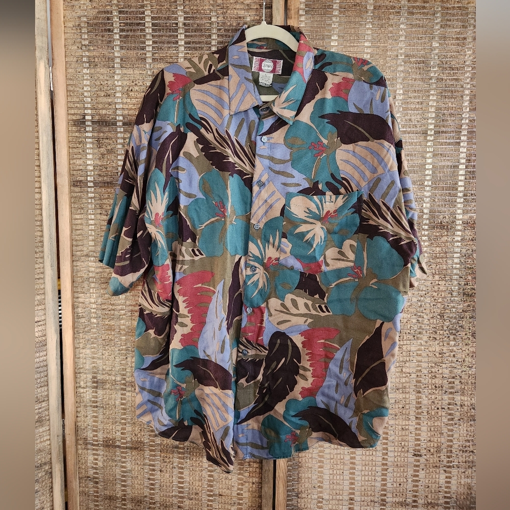 Chiamare Men's Tropical Print Shirt XL